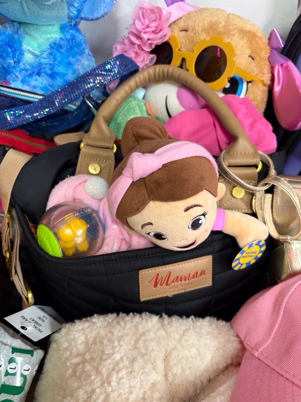 MAMAN QUILTED BABY GIRL BAG